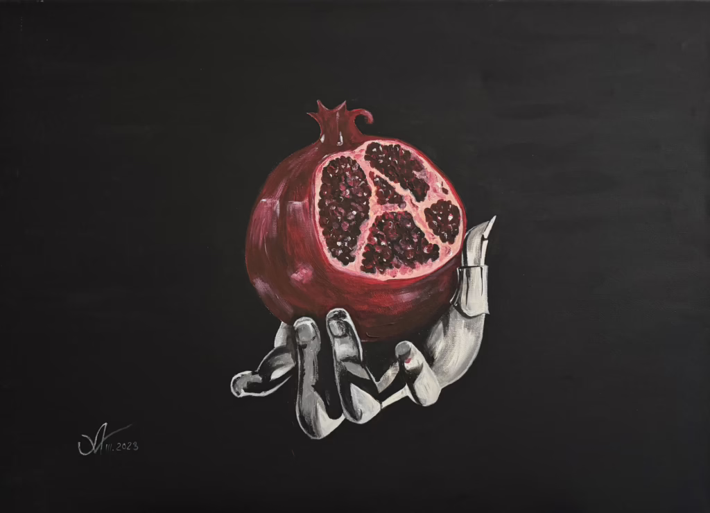 &ldquo;Temptation&rdquo;, acrylic on canvas, 50x70cm, March 2023 Available